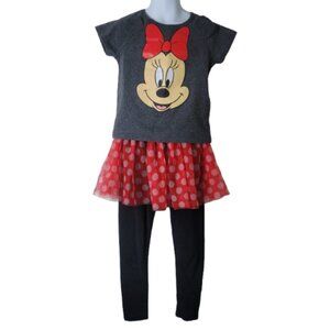 Disney Junior Minnie 2 Piece Matching Outfit Size 5T